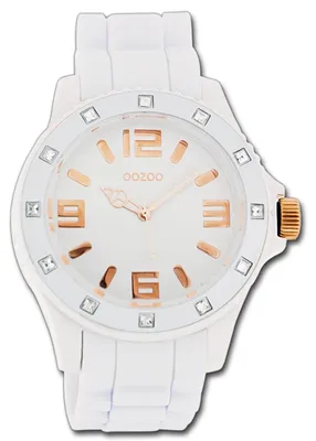 Obrázek produktu pro Hodinky Oozoo, pánské/dámské, kolekce Vintage, bílé, silikonový pásek, quartz, analogové, model D3UOC4357A