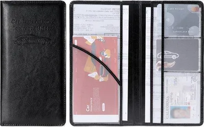 Produktbild von Führerschein- und Fahrzeugbrief-Hülle - Imitatielehrer - Automobilpapieren Etui - Automobilpapieren Etui - Fahrzeugbrief-Hülle - Führerschein-Hülle - Schwarz