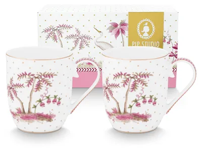 Produktbild von Pip Studio Henkelbecher-Set Jolie Dots Gold Pink (145ml) (2-teilig)