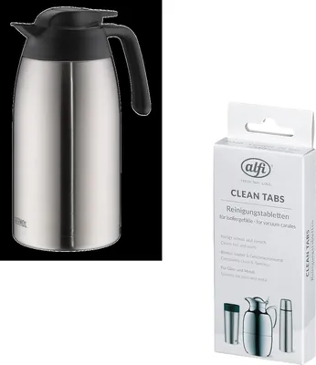 Zdjęcie produktu dla THERMOS THV 2,00 l Isolierkanne – Vorteilsset mit Reinigungsbürste CLEAN FIX 30 cm + CLEAN TABS (20 Stück)