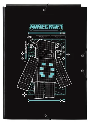 Produktbild von Safta Minecraft Screen Ordner Schwarz Kinder Schwarz One Size