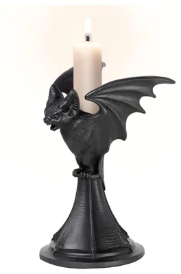 Produktbild von Vespertilio Gothic Fledermaus Kerzenständer Schwarz als Geschenkidee