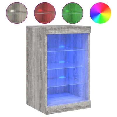 Produktbild von Sideboard mit LED-Leuchten Grau Sonoma 41x37x67 cm