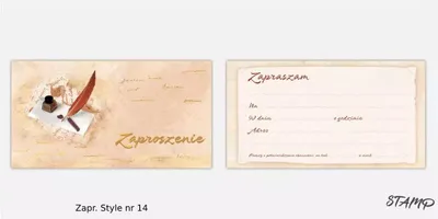 Image de Invitations, modèle n° 14, lot de 10 - Tampon