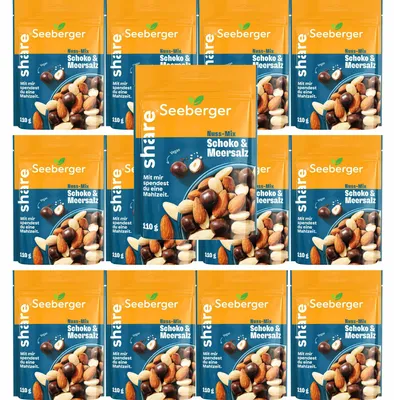 Produktbild von Seeberger Nuss-Mix Schoko & Meersalz (13x110g Beutel) VPE