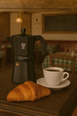 Immagine prodotto di Caffettiera italiana Pezzetti Italexpress, alluminio, 6 tazze, nera
