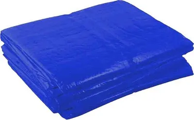 Image de Grande bâche de chantier / bâche de protection - 6 x 8 mètres - BLEUE - 75 grammes