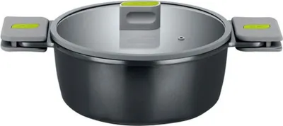 Produktbild von BRA Life | 24 cm hoher Kochtopf, 100 % es recyceltes Aluminiumguss, Keramik-Antihaftbeschichtung, vollständig induktionsgeeignet, für alle Herdarten einschließlich Induktion geeignet