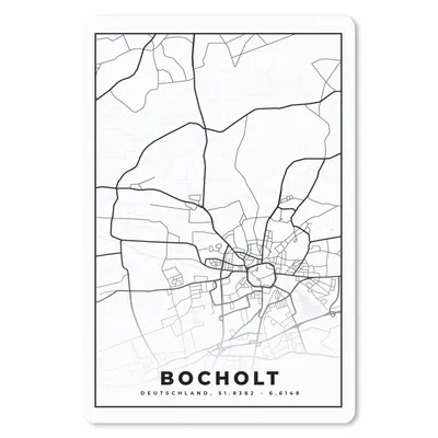 Produktbild von MuchoWow® Mauspad Mousepad Karte - Bocholt - Karte - Stadtplan 40x60 cm - Mousepads - Maus Mat - Pad - Mausunterlage - Schreibtisch Accesoire