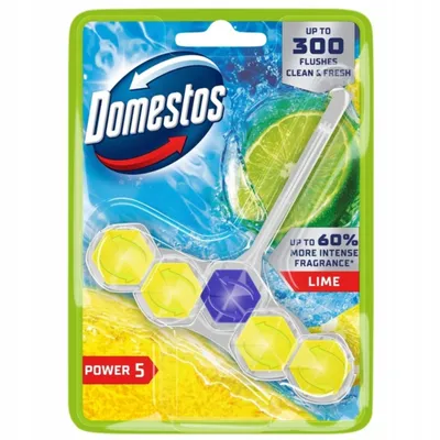 Zdjęcie produktu dla Domestos Kostka do Wc Zawieszka Power 5 Limonka Świeżosć 50G 1 szt
