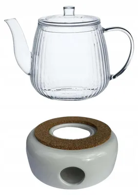 Produktbild von Ambition Curly Glas-Kanne 1,2 L mit Stövchen
