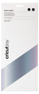 Produktbild von Cricut Joy Smart Label Writable, Hitzebeständige Vinylfolie, Glattes wärmeübertragendes Vinyl, Silber, Einfarbig, Glänzend, Cricut Joy