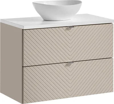 Produktbild von Waschtisch 80 cm in Beige und weiß VERACRUZ-56