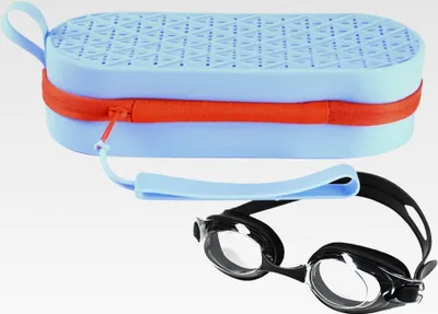 Produktbild von Schwimmbrillenetui - Tragbares, wasserdichtes Etui mit Abflussloch und Reißverschluss zur Aufbewahrung und zum Schutz von Schwimmbrillen