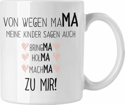 Produktbild von Trendation - Mama Tasse mit Spruch Geschenk Muttertag von Tochter Sohn Mutter Kaffeetasse (Weiß)