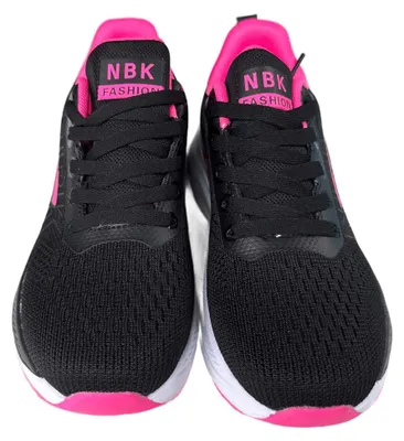 Produktbild von Damen Sneaker Sportschuhe NBK Laufschuhe leicht - Schwarz/Pink, Gr. 40