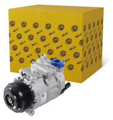 Immagine prodotto di Compressore dell'aria condizionata 12 V, Ø 100 mm, HELLA Thermo-Expertise, compatibile, tra l'altro, con VW CRAFTER