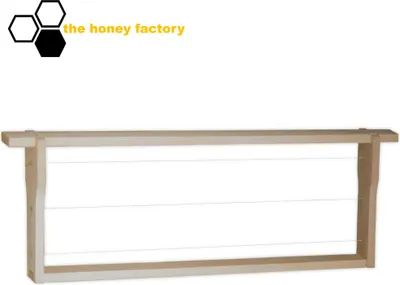 Produktbild von 40x Rähmchen Zander 2/3 Flachzarge 159 mm Hoffmannseiten 3-fach gedrahtet Lindenholz Montiert