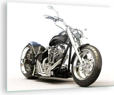 Produktbild von Bilder auf glas - Motorrad Motor Geschwindigkeit Chrom - 70x50cm - Glasbilder - Wandbilder - Kunstdruck - Wanddekoration aus Glas - Glas Bilder - Wandbild auf Glas - GAA70x50-2427