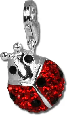 Produktbild von SilberDream Charm Marienkäfer Zirkonia Charms-Anhänger Silber D2GSC207