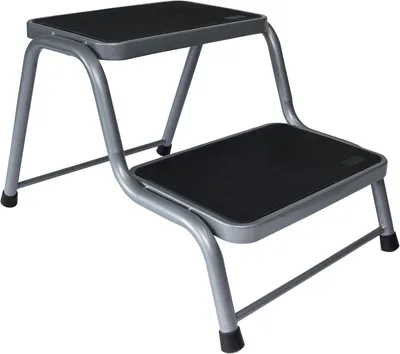 Productafbeelding van Stalen caravantrap met 2 treden, 45x64x38cm, belastbaar tot 150kg