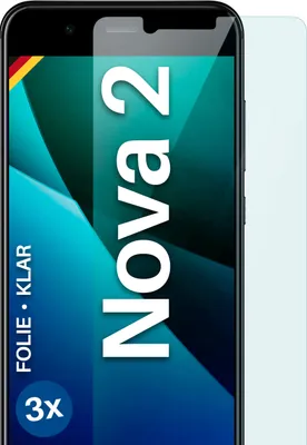 Produktbild von moex® 3x Schutzfolie kompatibel mit Huawei nova 2 - Displayschutzfolie dünn Folie, Klar