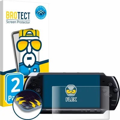 Produktbild von 2x BROTECT Fullscreen Schutzfolie für Sony PSP 3004 Displayschutz Folie Fullcover Klar Transparent