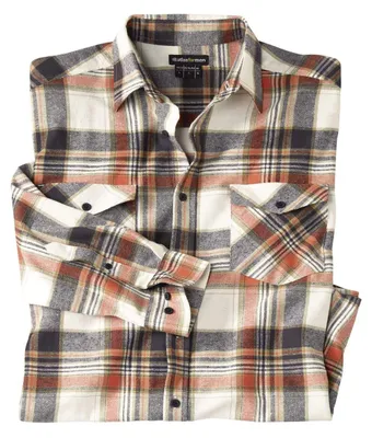 Produktbild von Atlas For Men - Hemd für Herren AF1671 (3XL) (Orange/Braun/Weiß)