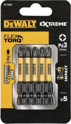 Produktbild von DeWALT DT7392T-QZ, 5 Stück(e), Pozidriv, PZ 3, 5 cm, Hexagonal, Box