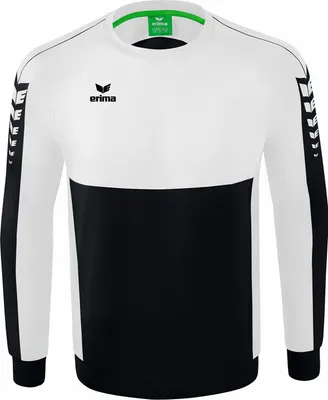 Produktbild von Erima Six Wings Sweatshirt Schwarz/Weiß Junior - 128