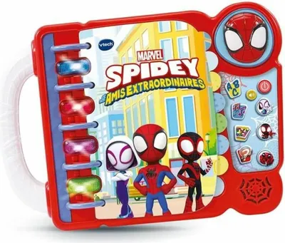 Immagine prodotto di VTech Jouets Electroniques Educatifs LE LIVRE-JEU EDUCATIF DE SPIDEY, 3 anni, batterie necessarie, AA, plastica, Multicolore