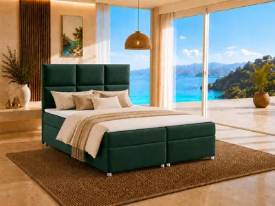 Produktbild von Boxspringbett, mit Bettkasten ,Trinity K-13 Bonellfederkern, inkl Topper, KI-generiertes Bild