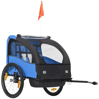 Produktbild von Fahrradanhänger - Transportanhänger - 2-Sitzer mit Sicherheitsgurten - Tragfähigkeit 40 kg