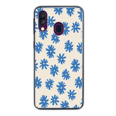 Produktbild von MuchoWow® Handyhülle Schutzhülle Hülle für Samsung Galaxy A40 Blume - Muster - Minimalismus Silikon Softcase Handy Hülle - Handy-Tasche