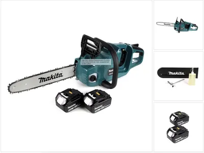 Produktbild von Makita DUC 355 T2 Akku Kettensäge 36V ( 2x18V ) Brushless 35 cm + 2x 5,0 Ah Akku - ohne Ladegerät