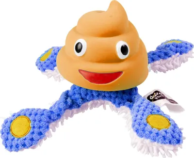 Obrázek produktu pro Duvo+ hračka pro psy Chobotnice plyš/latex oranžová/modrá
