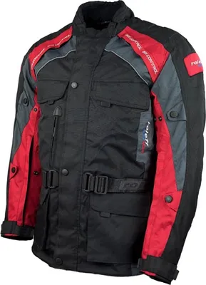 Produktbild von Roleff RO782 Motorradjacke – Schwarz-Rot, wasserdicht, atmungsaktiv & mit Protektoren Motorradjacke Roleff Größe: S,