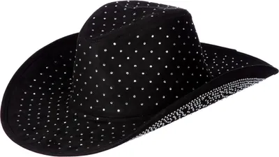 Produktbild von Cowboyhut mit Glitzersteinen schwarz