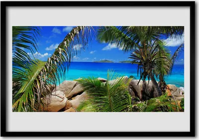 Produktbild von Bild 100x70 MDF-Rahmen Wandkunst Blätter Rock Landschaft