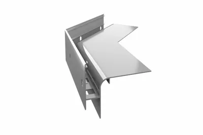 Produktbild von Renoplast® Aluminium Ecke 135° für Traufprofil W30R+ Grau | Fertigstellung von Terrassen und Balkonen | Belüftete Böden Erhöht | Wasser ablaufsysteme
