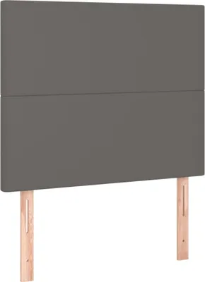 Produktbild von Kopfteil Grau 80x5x118/128 cm Kunstleder