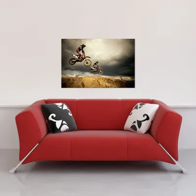 Produktbild von Motorcycles Motocross Enduro - Big Air Jump - Poster Druck Grösse 91,5x61cm