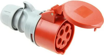 Zdjęcie produktu dla Gniazdo wtykowe Solera 903154a CETAC z pokrywą Czerwone IP44 32 A 400 V powietrze