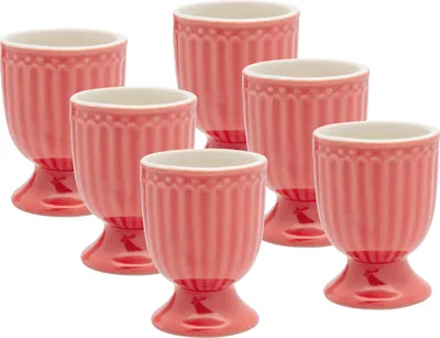 Produktbild von Greengate Alice Eierbecher coral 6,5 cm Set6