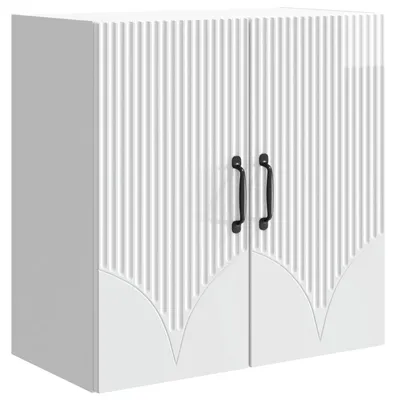 Immagine prodotto di vidaXL Armadio da parete bianco lucido 59 x 31 x 60 cm in materiale derivato dal legno