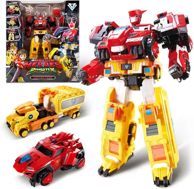 Imagen del producto de Robot transformable, diseño de dinosaurio, juguete para juegos creativos