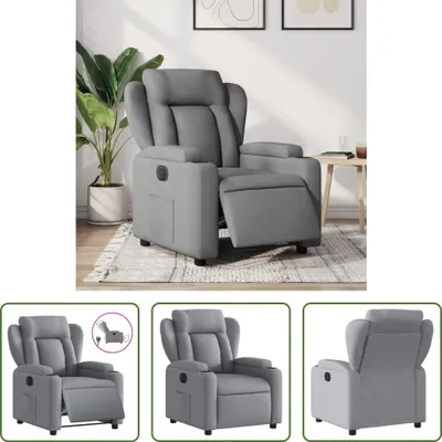 Obrázok produktu pre Obývací obchod Recliner Electric Light Grey Fabric