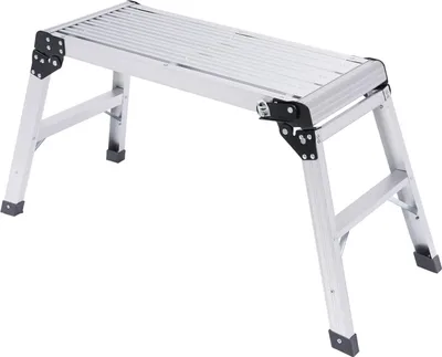 Zdjęcie produktu dla Składana drabina platforma robocza Aluminiowa drabina platforma robocza drabina 1 stopień antypoślizgowy do 150 kg do kuchni, łazienki, kempingu
