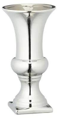 Produktbild von Bellatio design Vase - Silber - Kelch - Keramik -13 x 25 cm