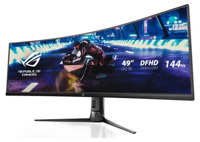 Produktbild von ASUS ROG Strix XG49VQ, 124,5 cm (49"), 3840 x 1080 Pixel, UltraWide Full HD, LED, 4 ms, Schwarz